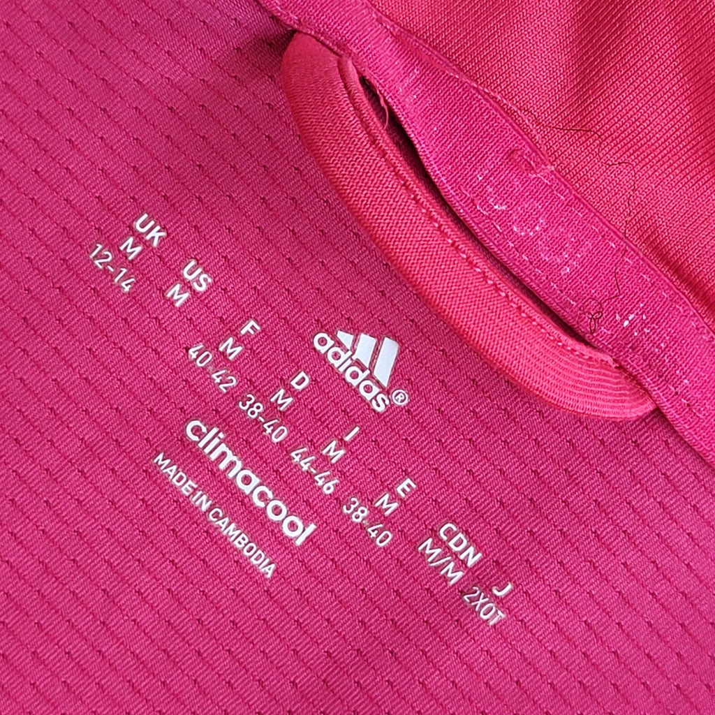 Adidas Y2K Pink Full Zip Hooded Tracksuit Jacket Women's UK Size M 12-14