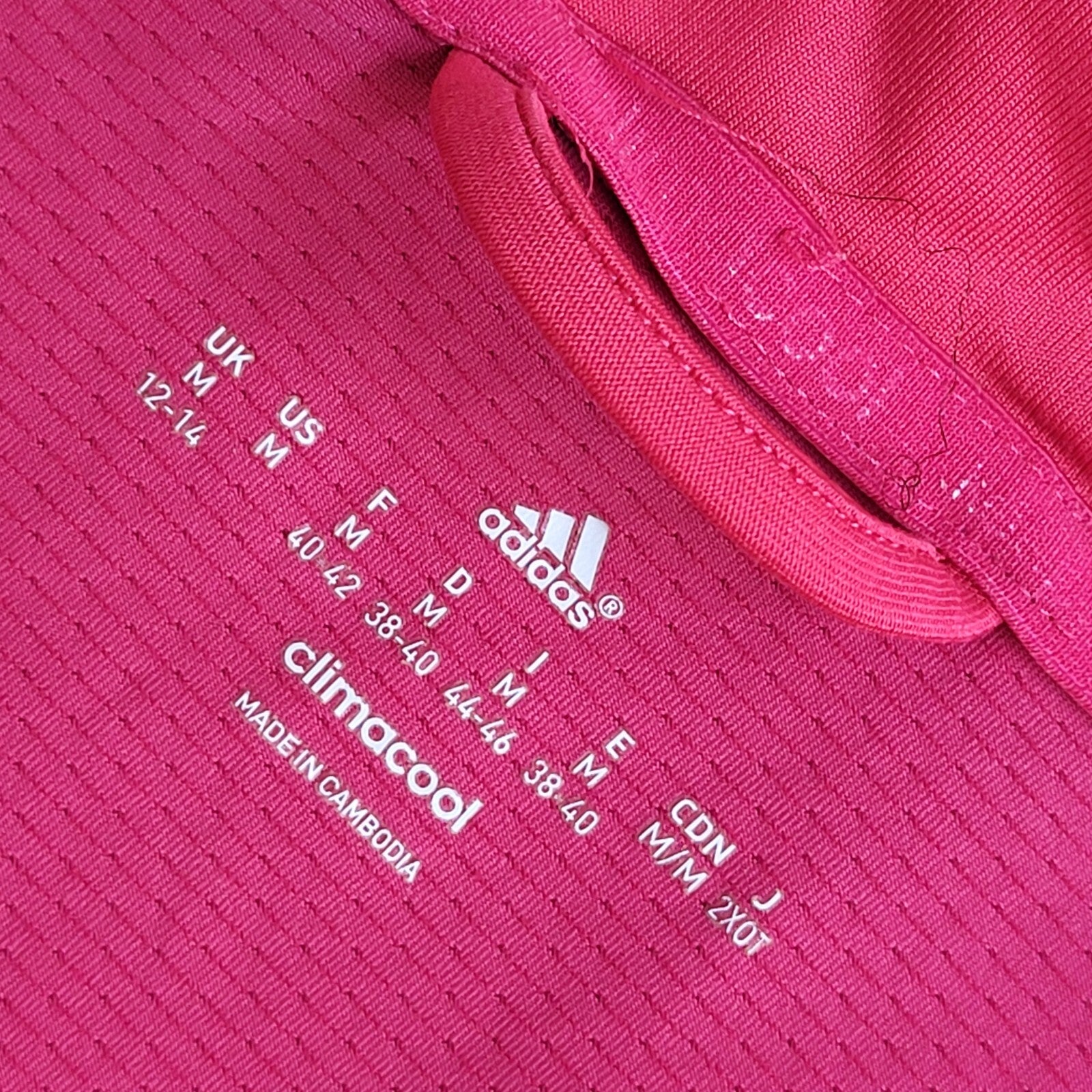 Adidas Y2K Pink Full Zip Hooded Tracksuit Jacket Women's UK Size M 12-14