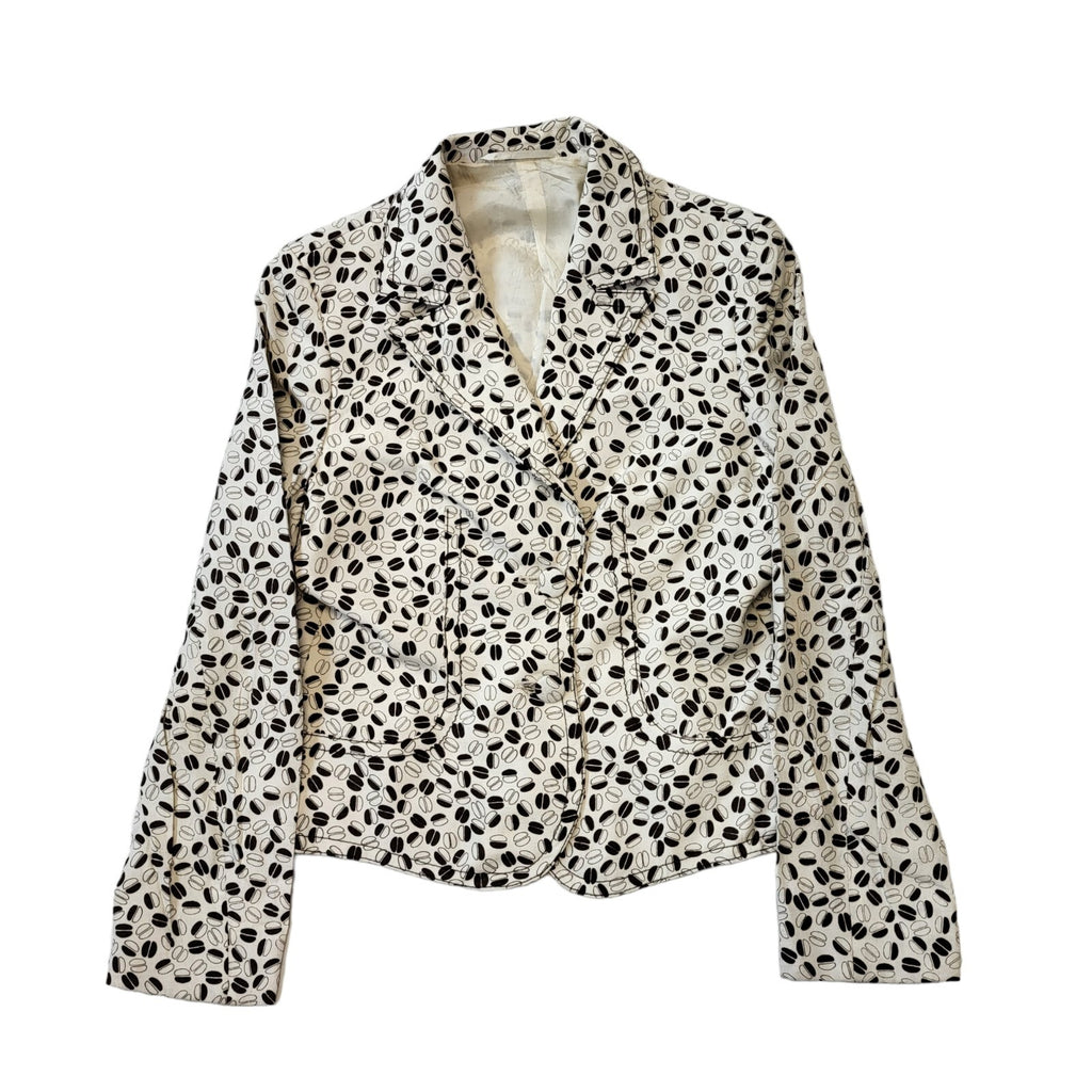 70s Vintage Coffee Bean Design Jacket Women's Size 8