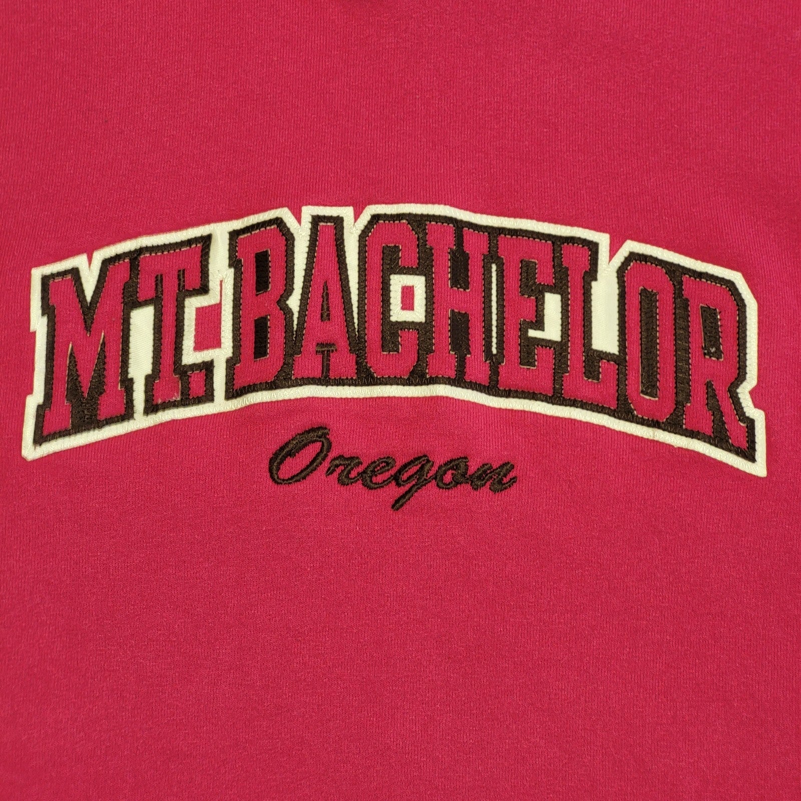 Champion MT.Bachelor Y2K Pink Hoodie Sweatshirt Women's Size L