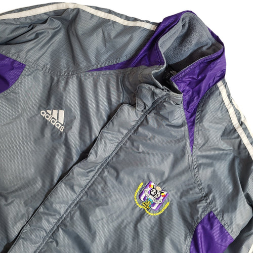 Adidas 90s Grey & Purple Vintage Managers  Jacket Uk Men's Size Medium