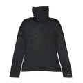 DKNY Vintage 90's Black & Silver Roll Neck Long Sleeve Top Womens UK Size 14
