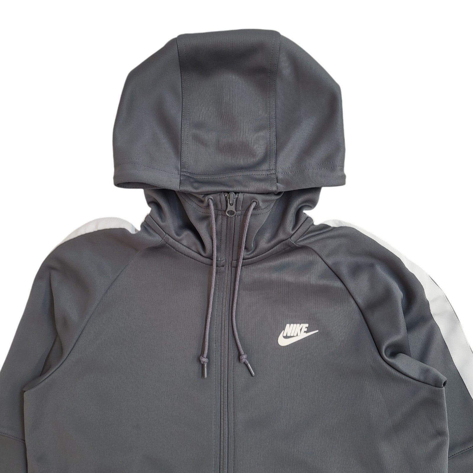 Nike Sports Hoodie Grey Full Zip Modern UK Men's Size M