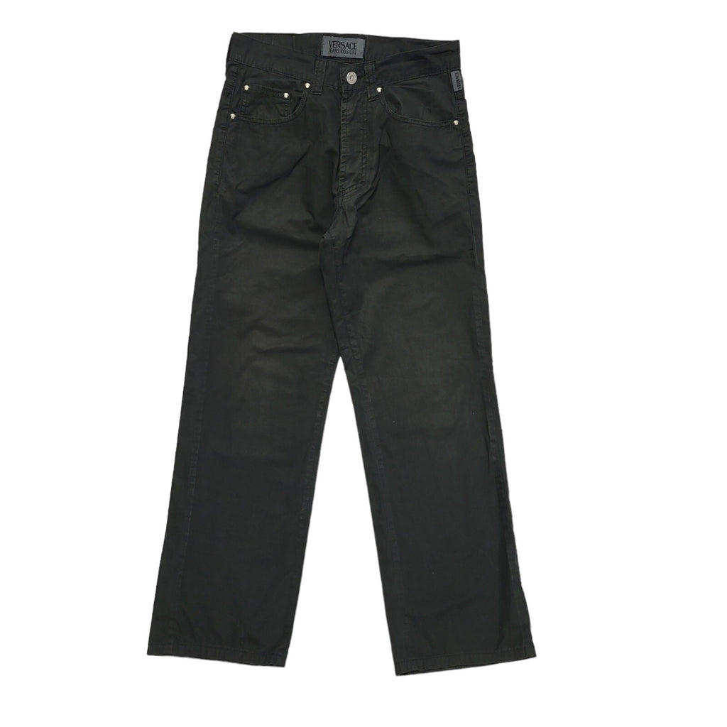 Versace Vintage 90's Black Straight Leg Jeans Uk Women's Size 10 W28 L27