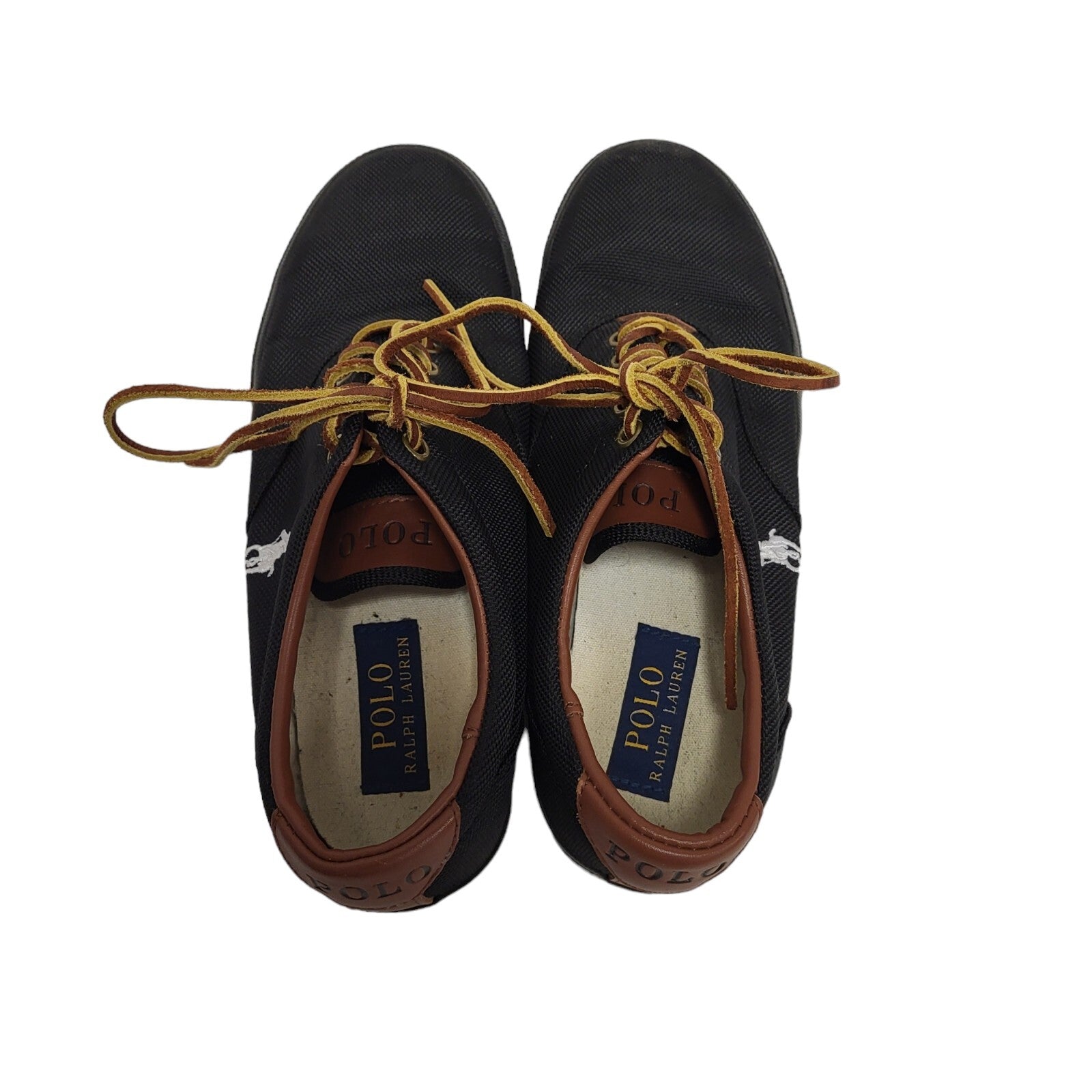 Polo Ralph Lauren Felton Black Canvas Sneaker Trainers Men's Trainers Uk 6.5