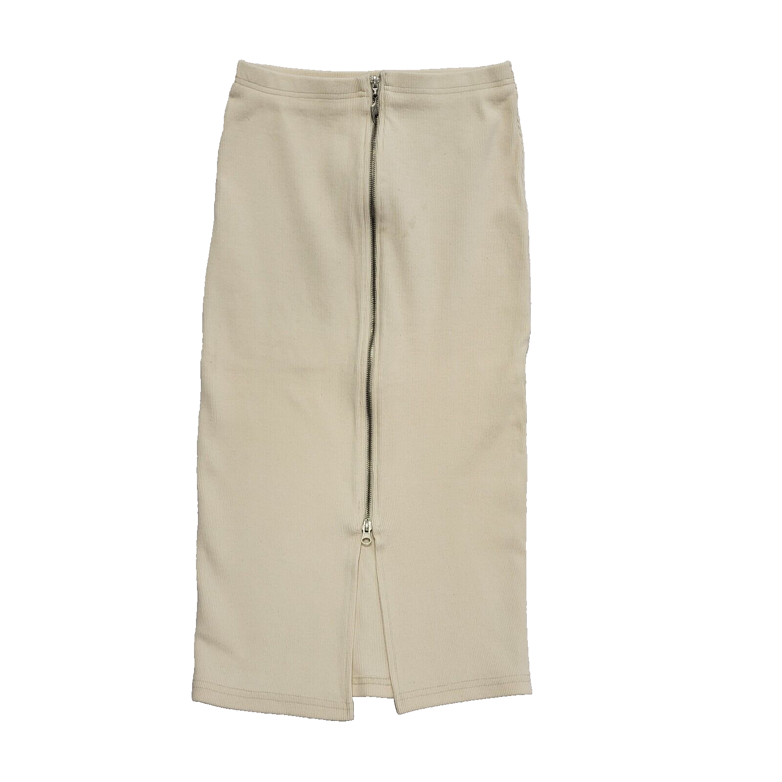 BSL Vintage 90's Cream Full Zip Pencil Midi Skirt Womens UK 10 W28