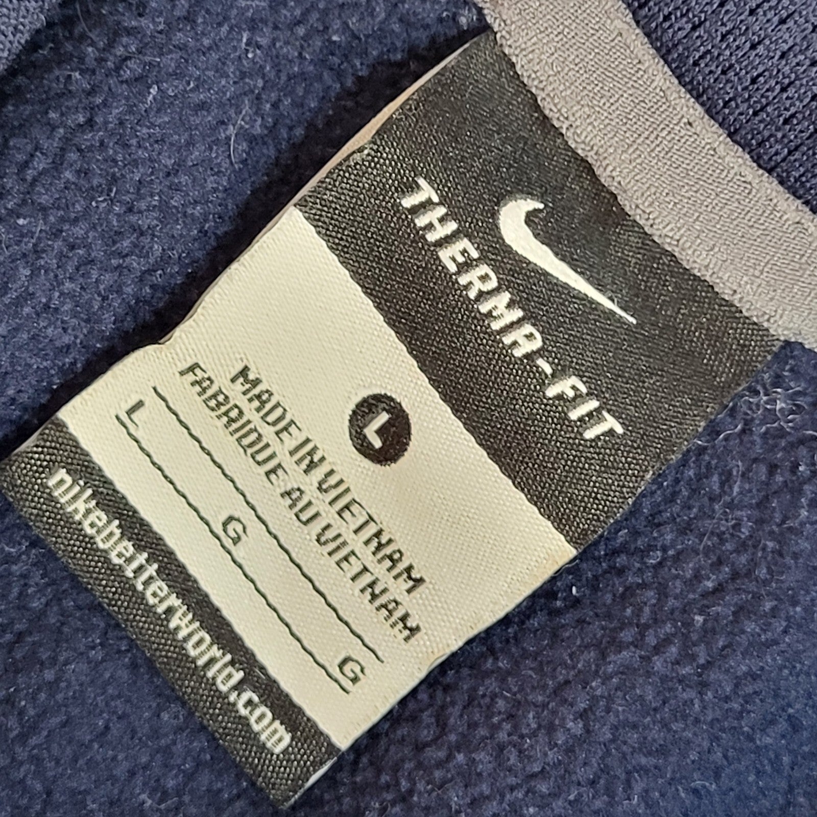 Nike Blue Therma-Fit Richmond Long Sleeve Y2K Hoodie UK Men's Size L