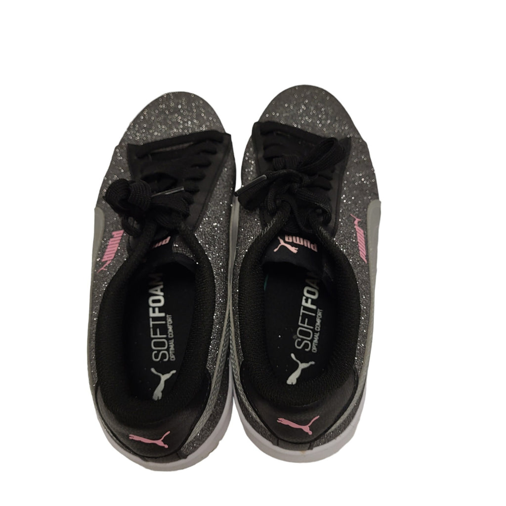 Puma Smash v2 Glitz Glam Jr 367377 Silver Women's Trainers Uk 4.5
