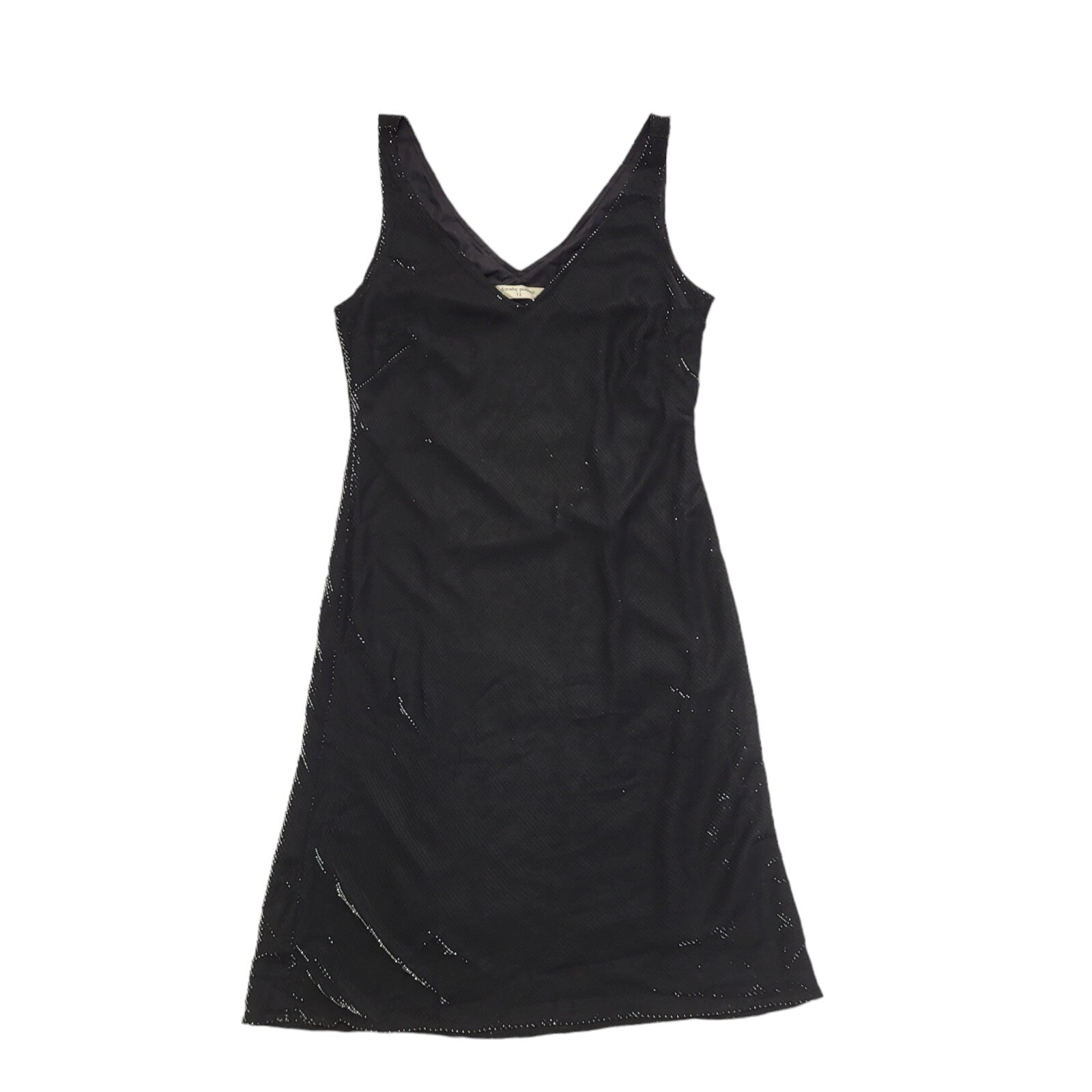 Dorothy Perkins 90s Vintage Black Party Dress Women's Size 12