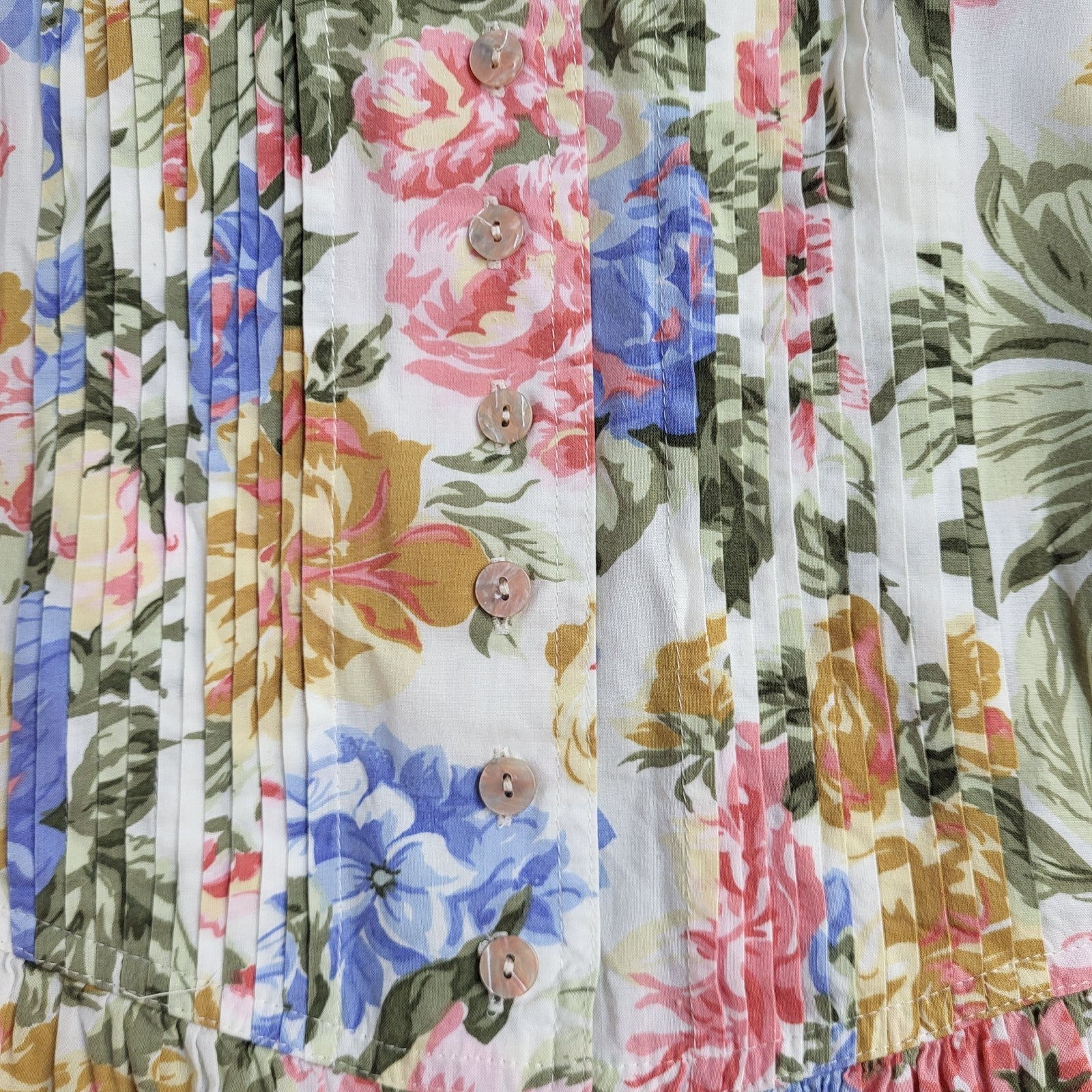 St Michael 80s Vintage Fit & Flare Floral Print Dress Women's Size 14