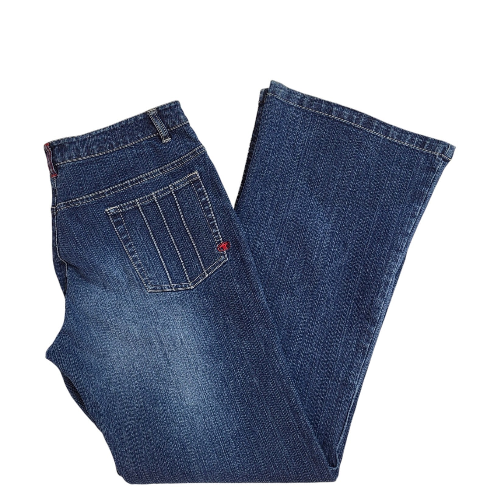 Tom Tailor 90s Angie Dark Blue Bootcut Denim Jeans Uk Women's Size 12 W30 L31