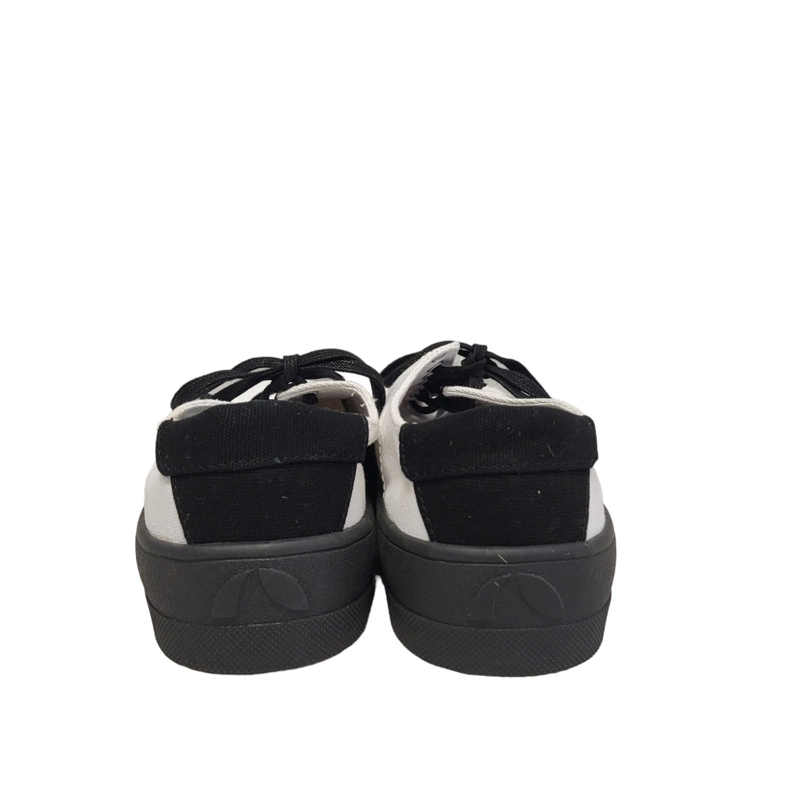 Roscomar White Black Canvas Casual Trainers Men's  Uk Size 8