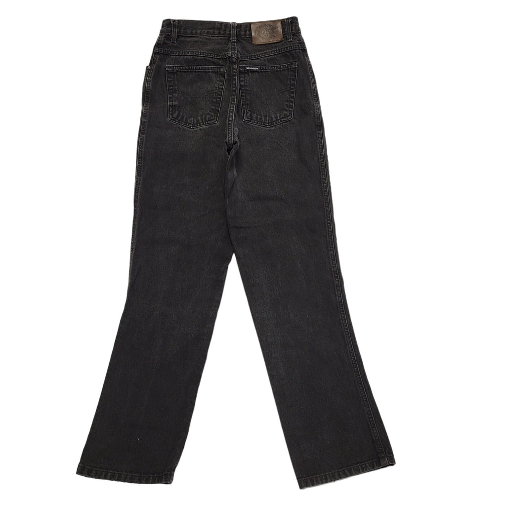 Biker Blues 80s Vintage Black Straight Leg Jeans Women's Size 10 W28 L33