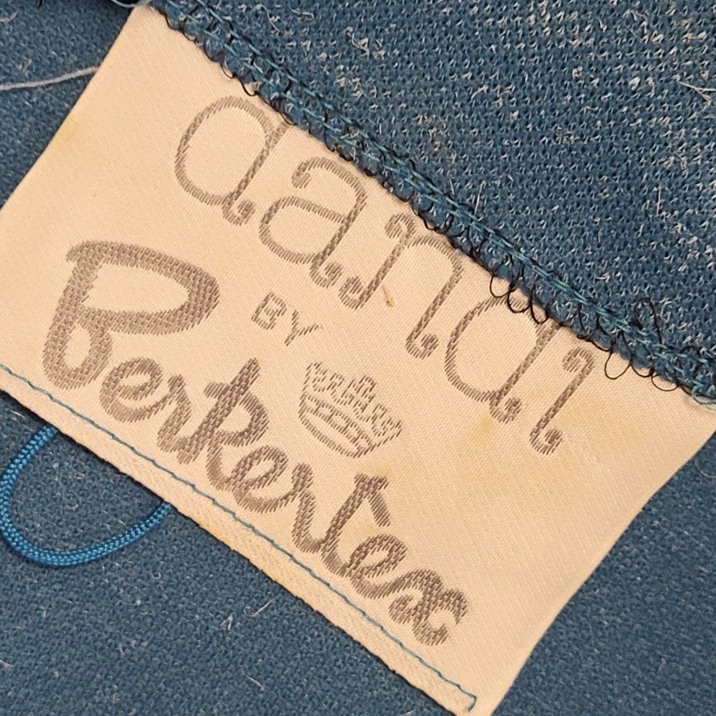 Vintage 70s Berkertex Blue Belted Daywear Dress Uk Women's Size 8