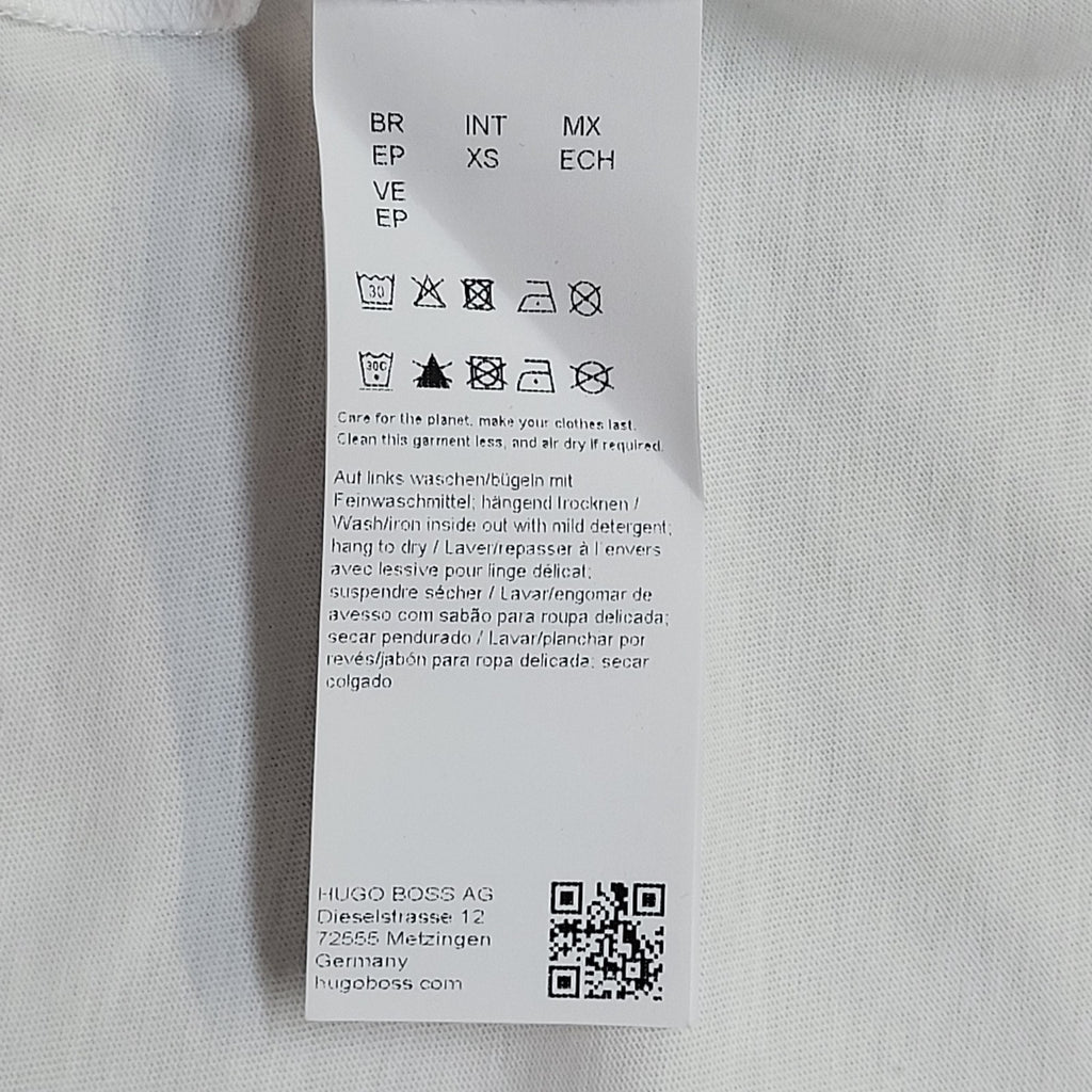 Hugo Boss White Y2k Cotton Palm Trees Double Stitch T-Shirt Uk Men's Size XS