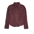 Diesel 90s Vintage Maroon Pearl Snap Long Sleeve Shirt Womens Size M