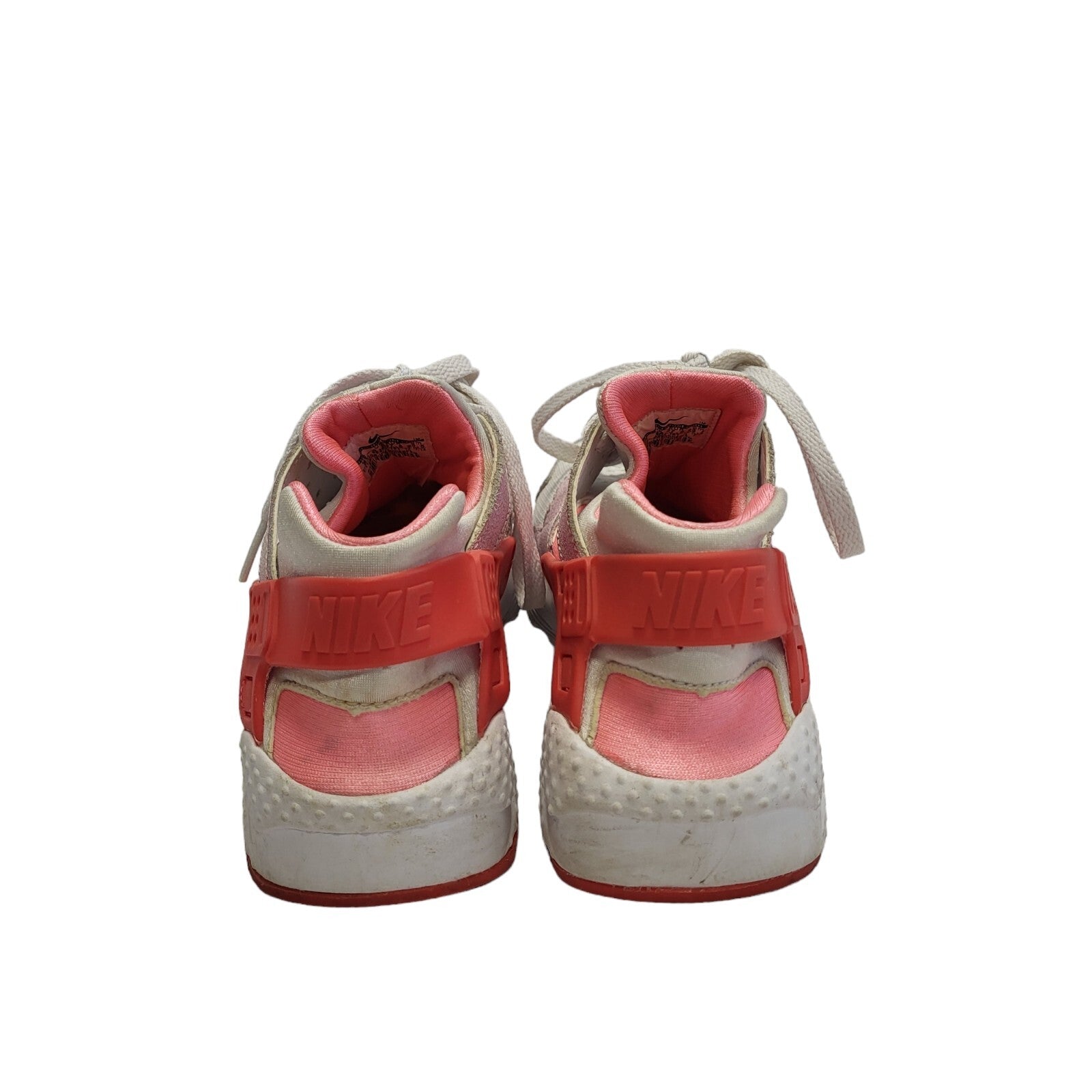 Nike Hurachi White & Pink Lace-up Sports Casual Trainers Uk Girl's Size 4.5