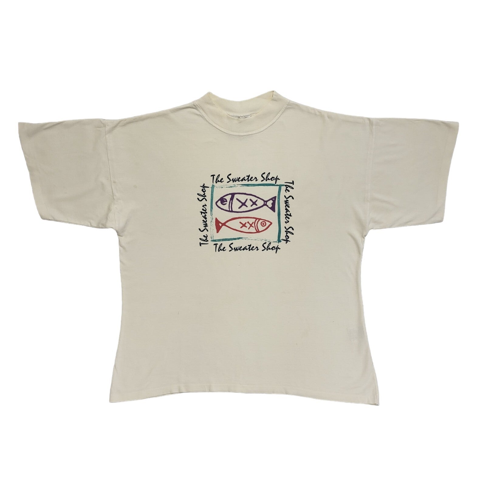 Sweatershop Beige Vintage 80's Single Stitch Short Sleeve T-Shirt Mens Size XXL