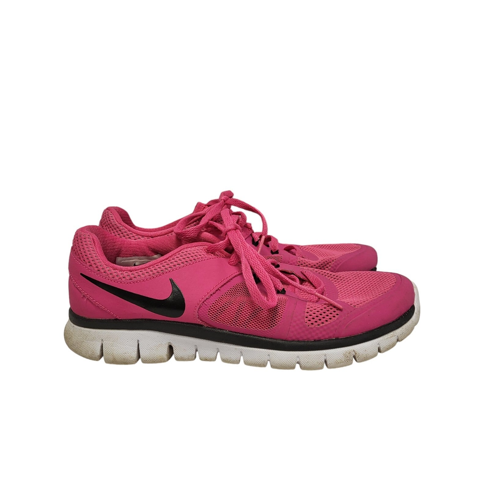 Nike Pink Lace Up Sports Gym Trainers Women's Uk Size 5 Eu 38