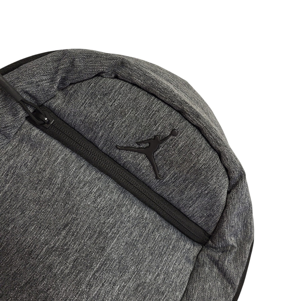 Air Jordan Grey Canvas Shoulder/Backpack Bag Uk Kids Size 12" x 11"