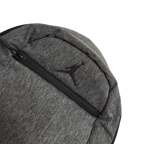 Air Jordan Grey Canvas Shoulder/Backpack Bag Uk Kids Size 12" x 11"