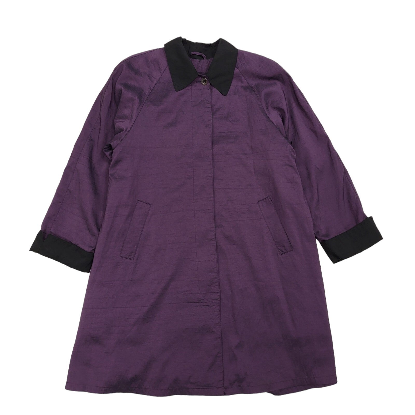 Jones New York Vintage 80s Purple & Black Formal Coat Women's Size 18.