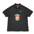 Nike Liverpool FC Vintage 90's Black Sports Short Sleeve Polo Shirt Uk Men's XL