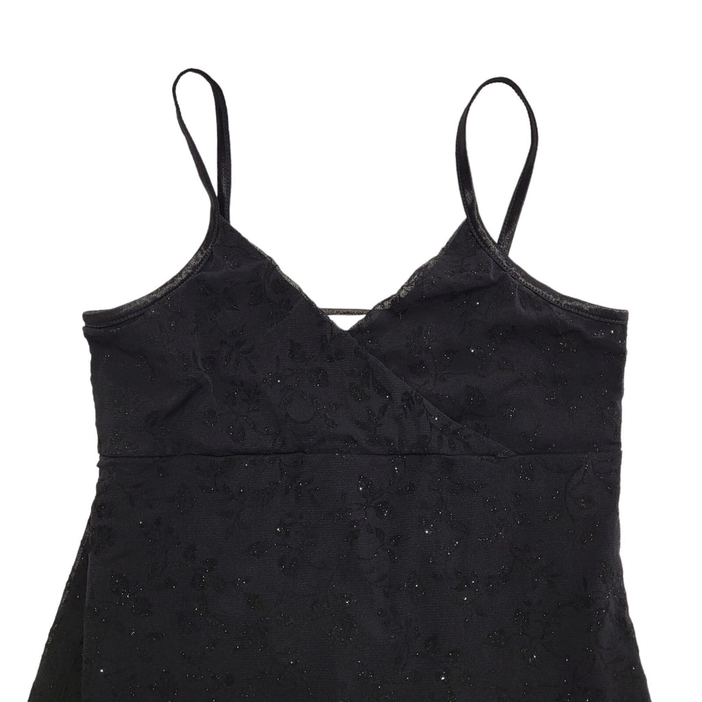 Ozone 90s Vintage Black Spaghetti Strap Party Dress Women's Size 12