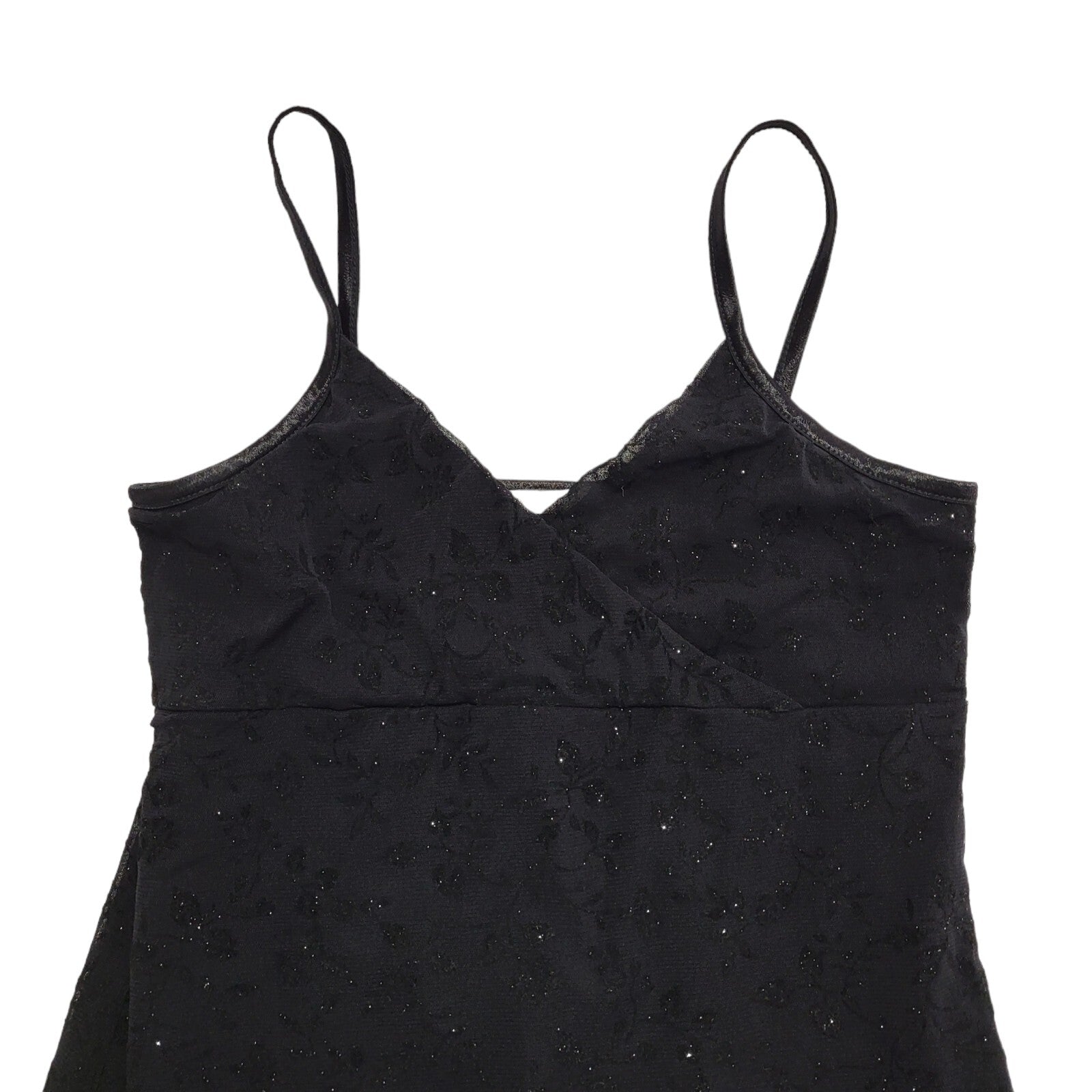 Ozone 90s Vintage Black Spaghetti Strap Party Dress Women's Size 12