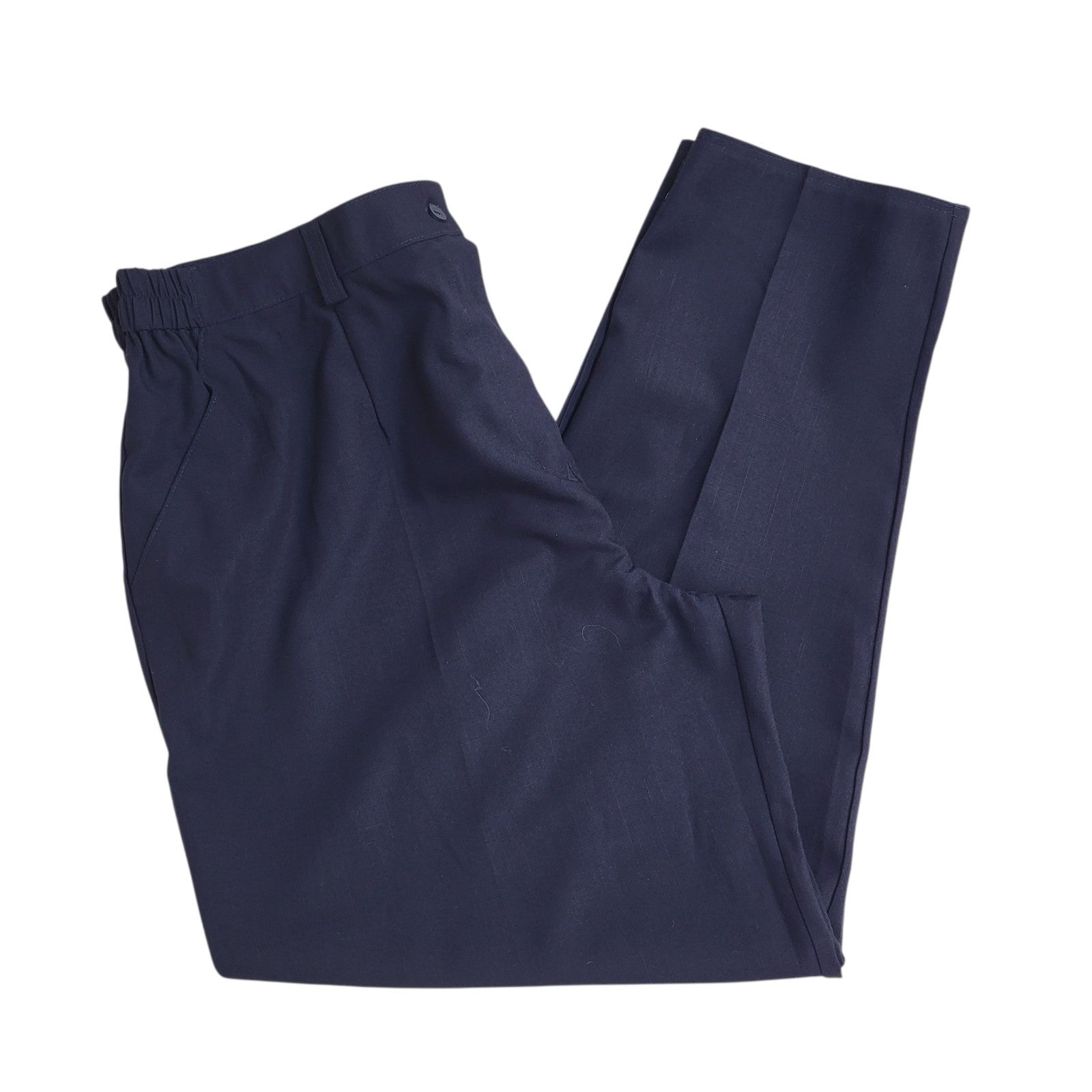 Peter Anne 70s Vintage Blue Tapered Trousers Uk Women's 20 W40 L30