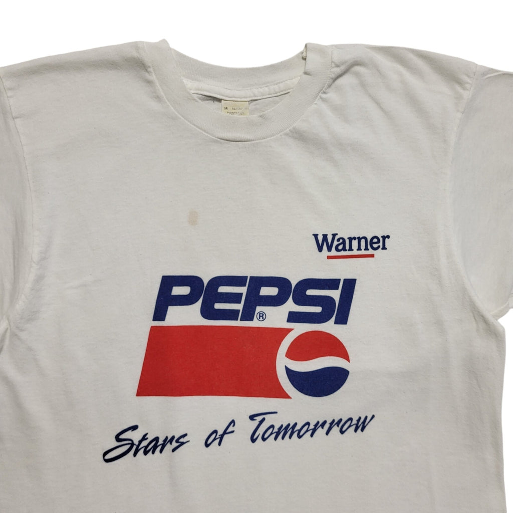 Pepsi Stars Of Tomorrow Vintage White Single Stitch T-Shirt Womens UK M