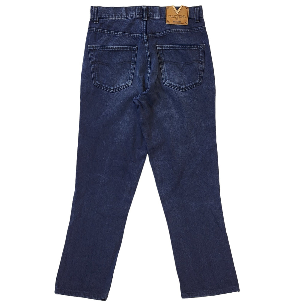 Valentino Vintage Blue High Waist Mom Jeans Size UK 12-14 W31 L28