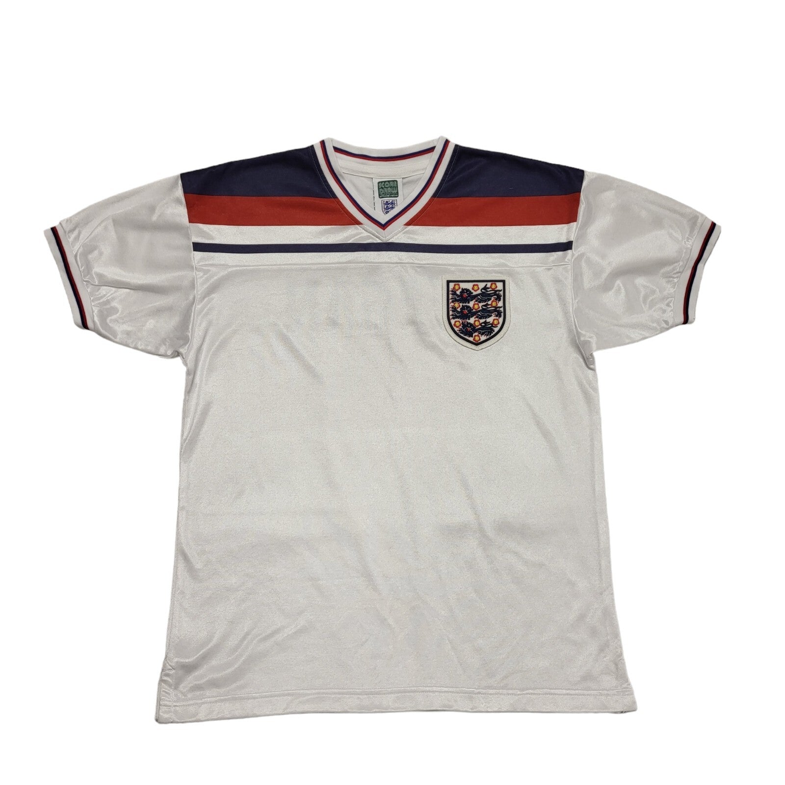 Score Draw 90s England White Keegan Football Shirt Uk Men's Size Medium