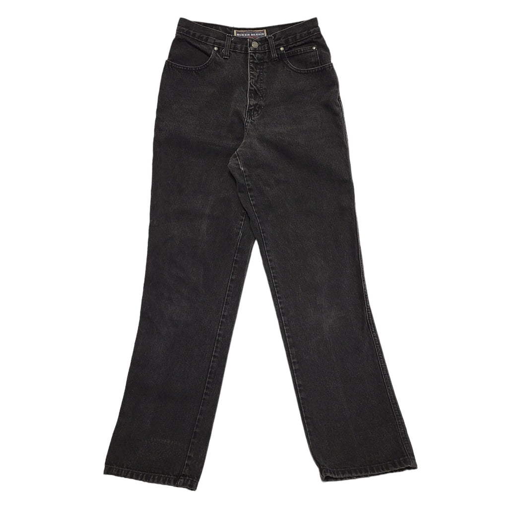 Biker Blues 80s Vintage Black Straight Leg Jeans Women's Size 10 W28 L33