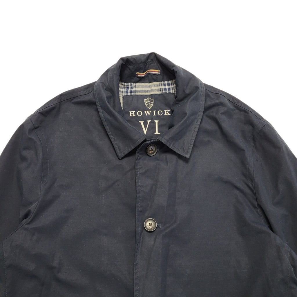 Howick VI Y2k Navy Blue Button Overcoat Uk Men's Size Medium