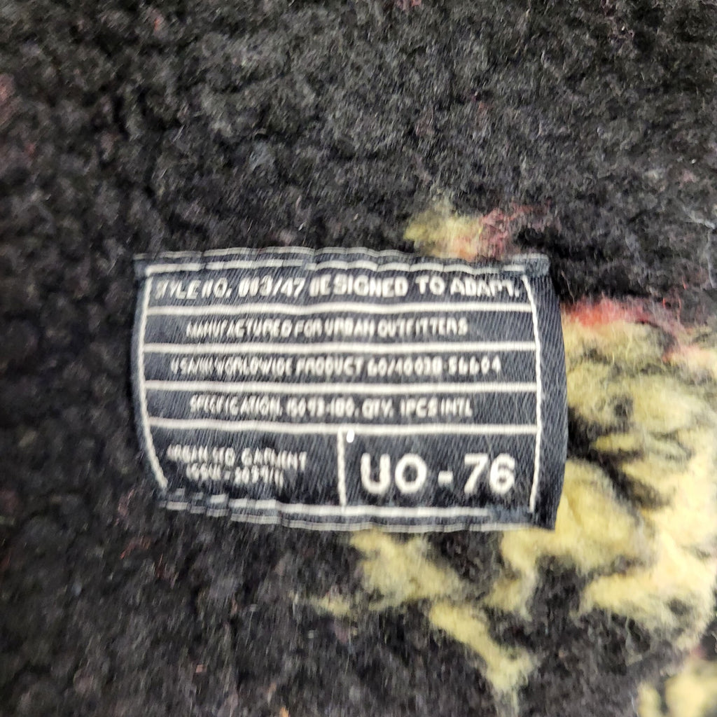 Urban Outfitters Y2K Vintage Black 1/4 Fleece Cropped Jacket Uk Women's Size XS