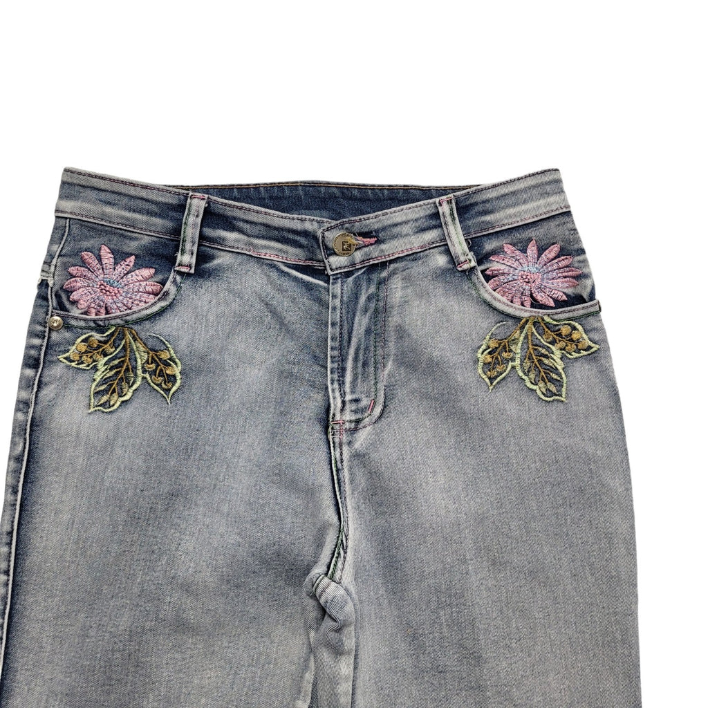 90s Vintage Skinny Bootcut Blue Denim Jeans Women's Size m 10 W29 L29