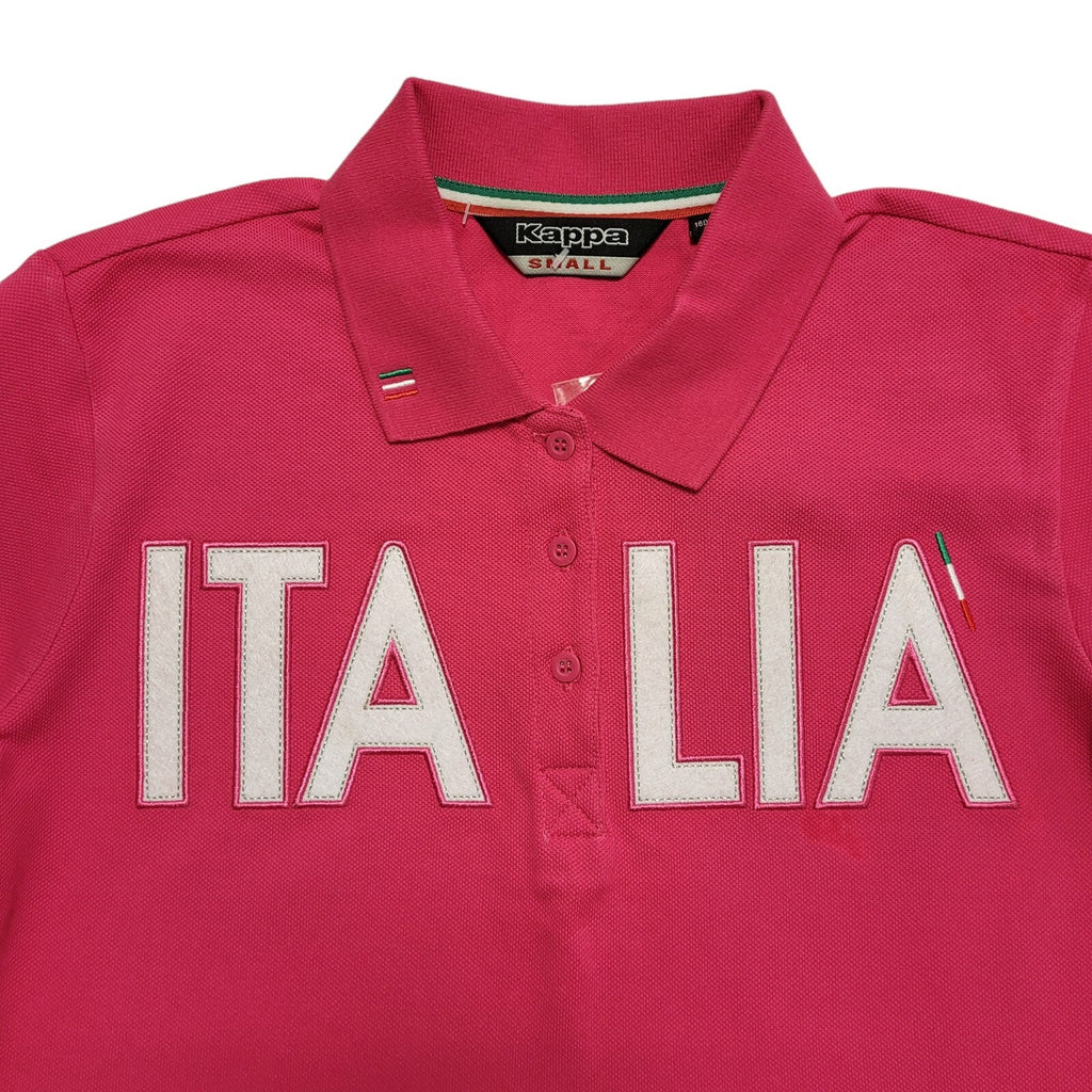 Kappa Y2K Vintage Pink Polo Shirt Uk Women's Size Small Bnwt