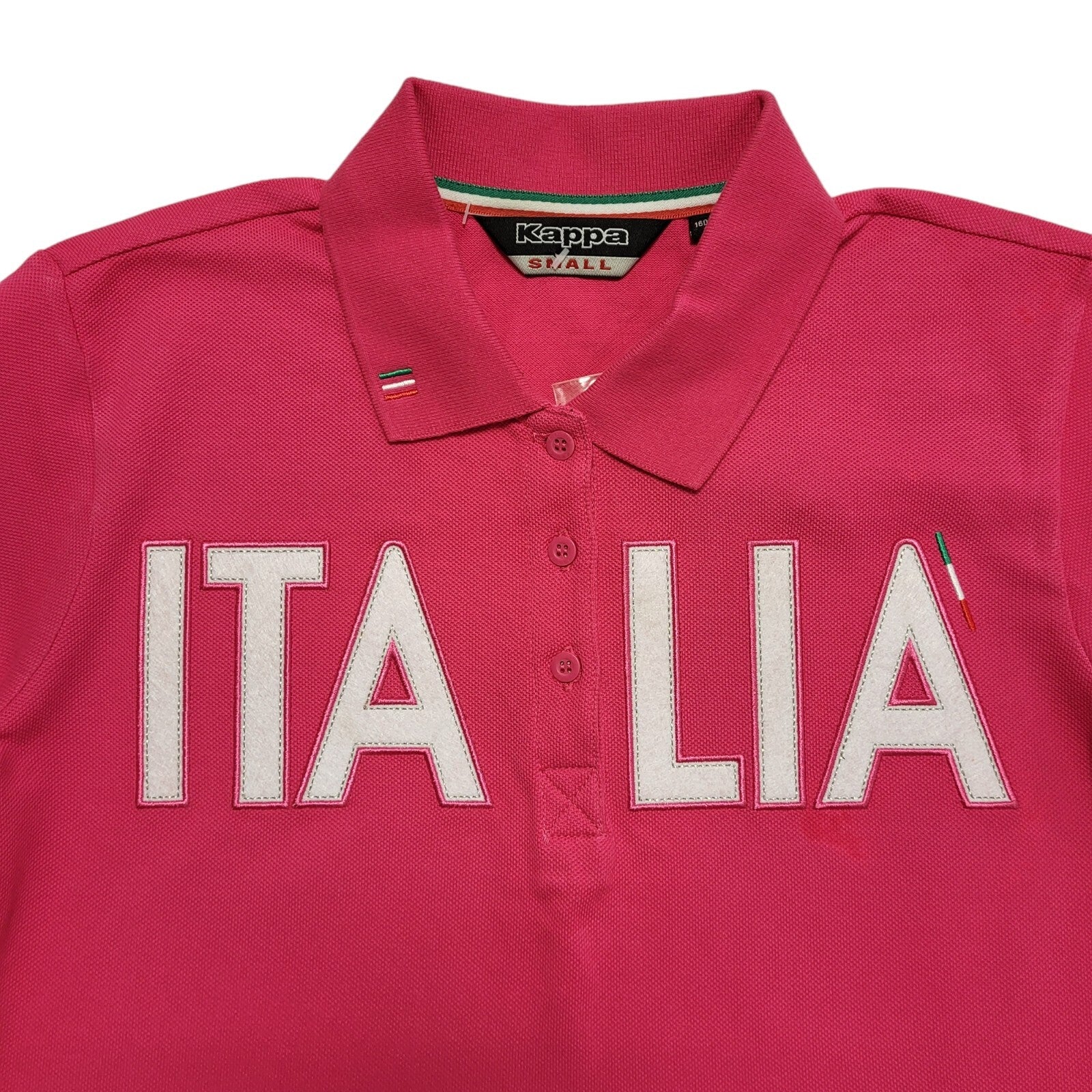 Kappa Y2K Vintage Pink Polo Shirt Uk Women's Size Small Bnwt