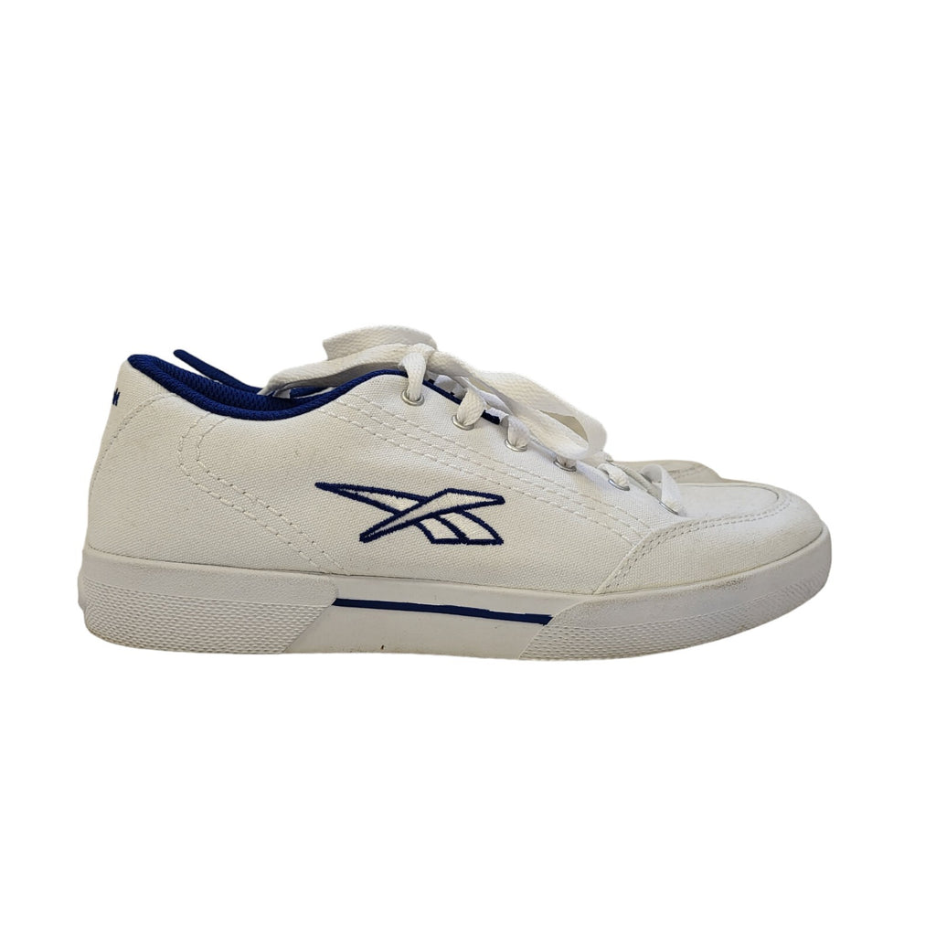 Reebok Tennis White & Blue Lace-up Sports Casual Women's Trainers Uk Size 4.5