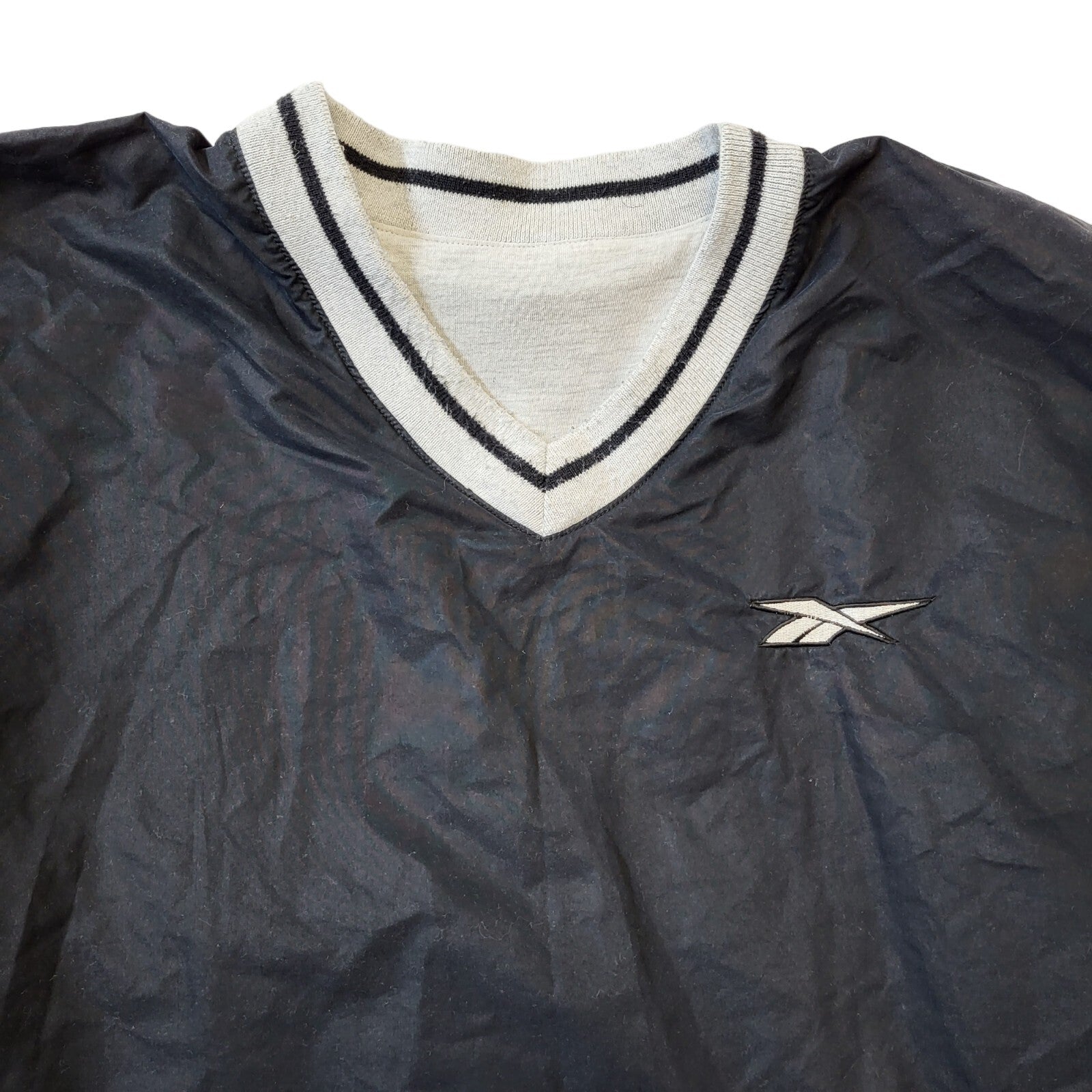 Reebok 90s Vintage Grey & Black Reversible Sports Top Men's Size XXL
