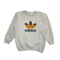 Adidas 90s Spell Out Grey Crew Neck Sweatshirt Uk Kids Age 11-12 Years