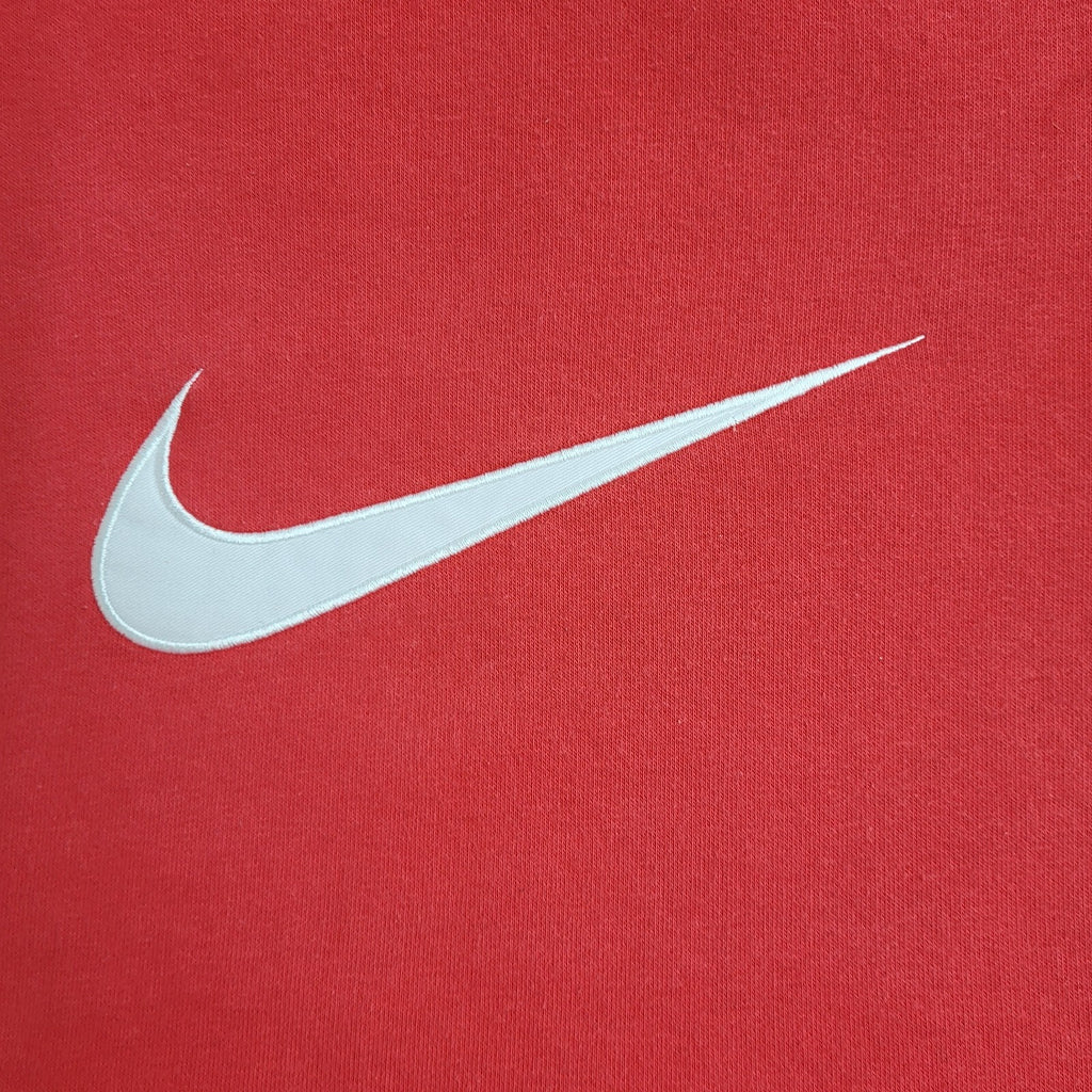 Nike Red Long Sleeve Y2k Sports Sweatshirt UK Men's Size XL