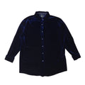 Sixth Sense Vintage 80's Blue Button Front Velvet Shirt  Uk Women's Size 18