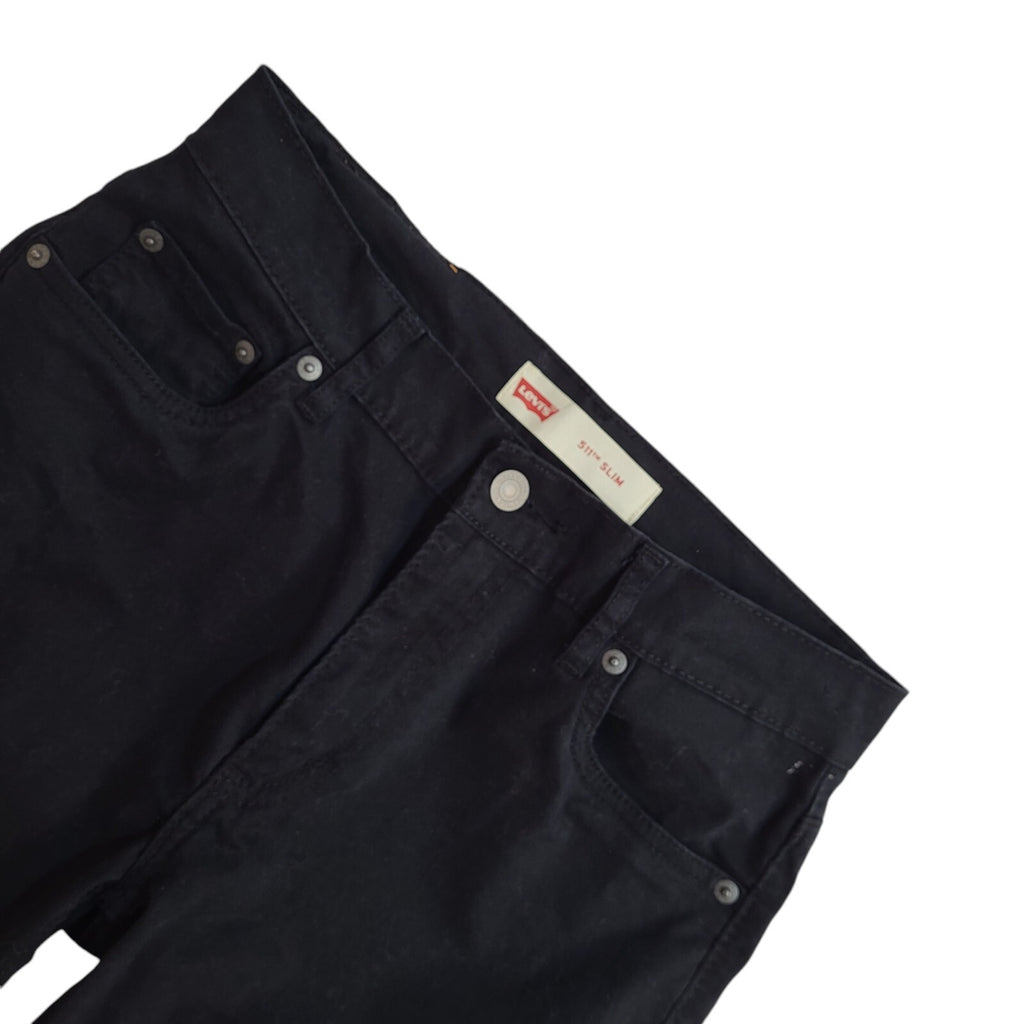 Levi's Vintage 90's Black Denim Shorts Uk Girl's Age 16 Years W28