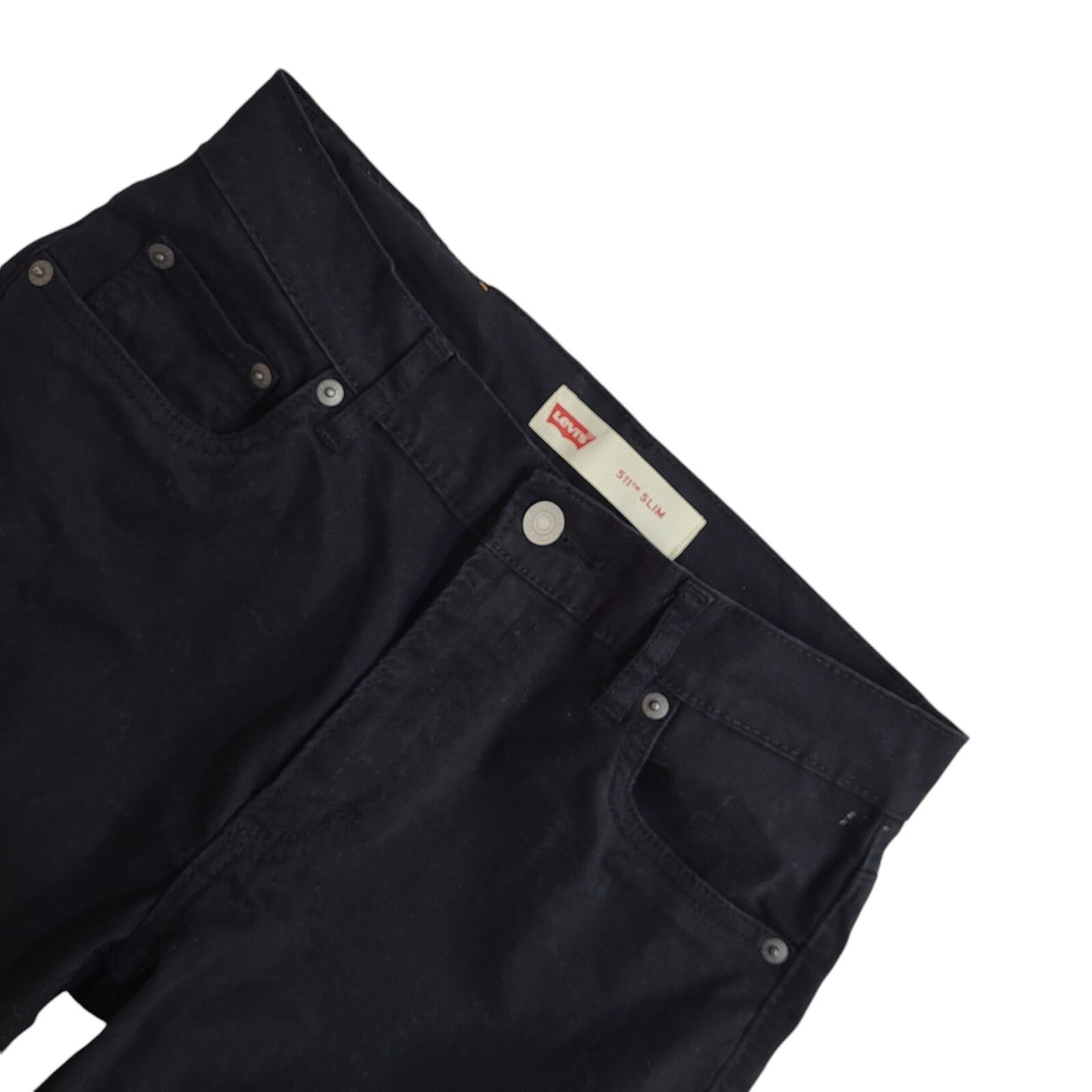 Levi's Vintage 90's Black Denim Shorts Uk Girl's Age 16 Years W28