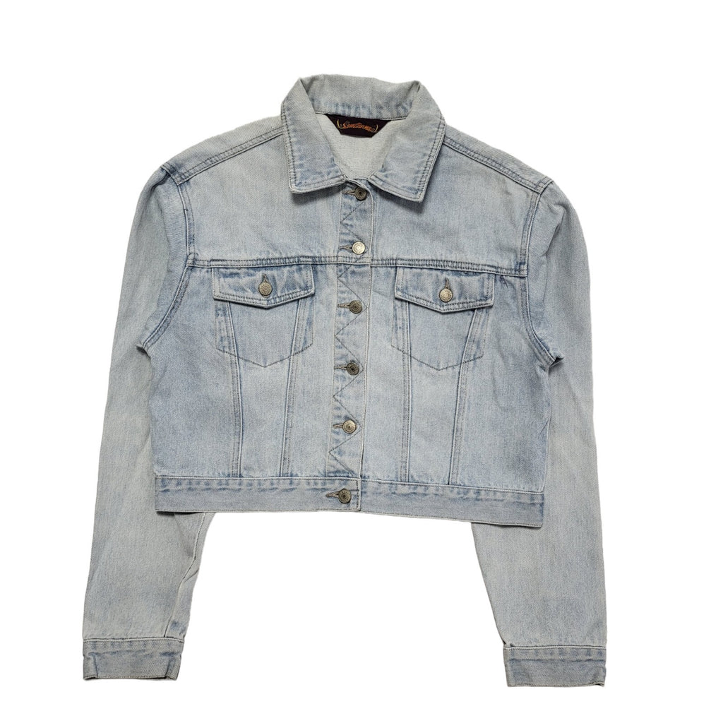Lone Star Light Blue 90s Vintage Button Denim Jacket Uk Women's Size 14