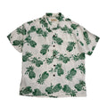 Pineapple Juice Vintage 80's  Green White Hawaiian Shirt Mens UK XL (USA M)