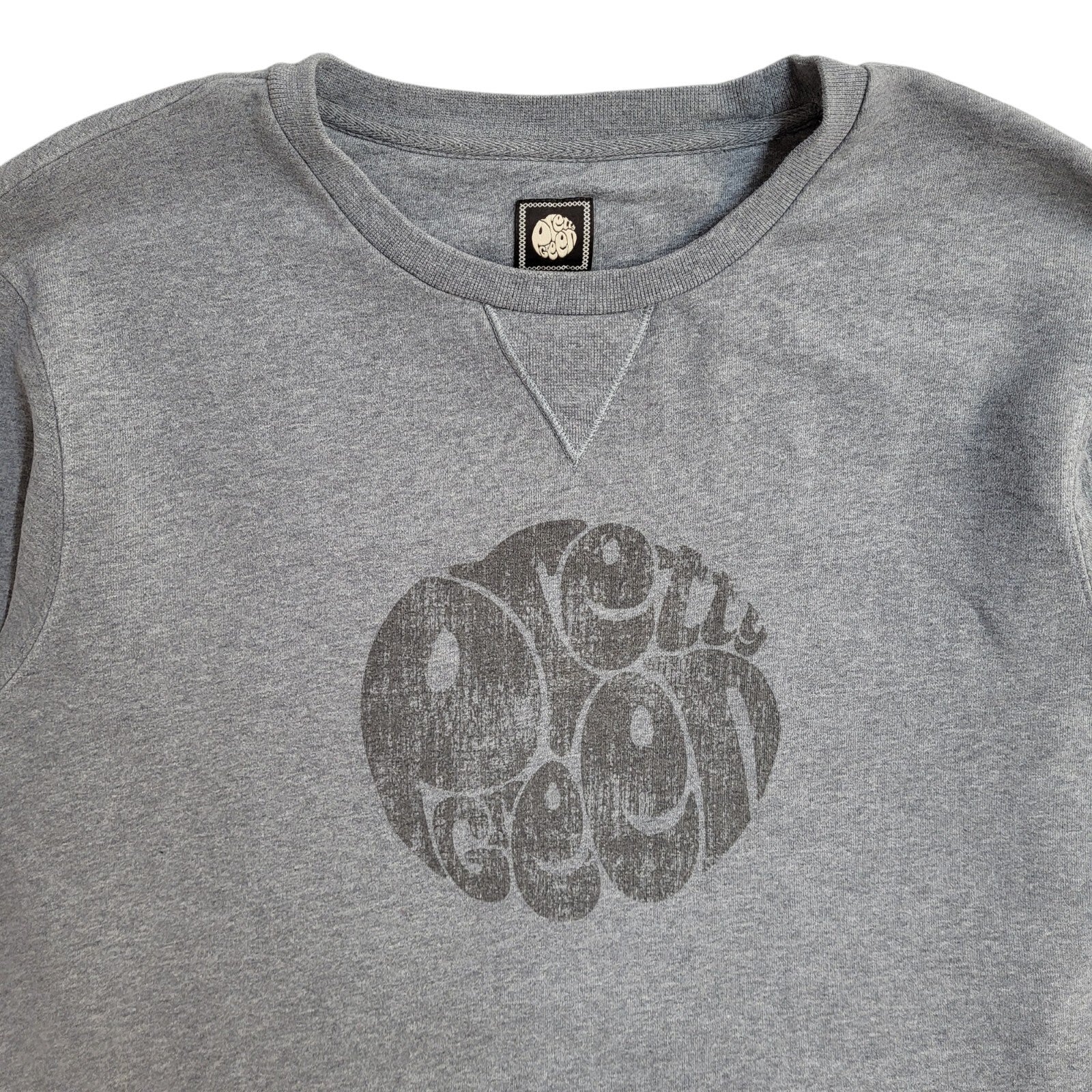 Pretty Green Grey Long Sleeve Modern Sweatshirt UK Men's Size M