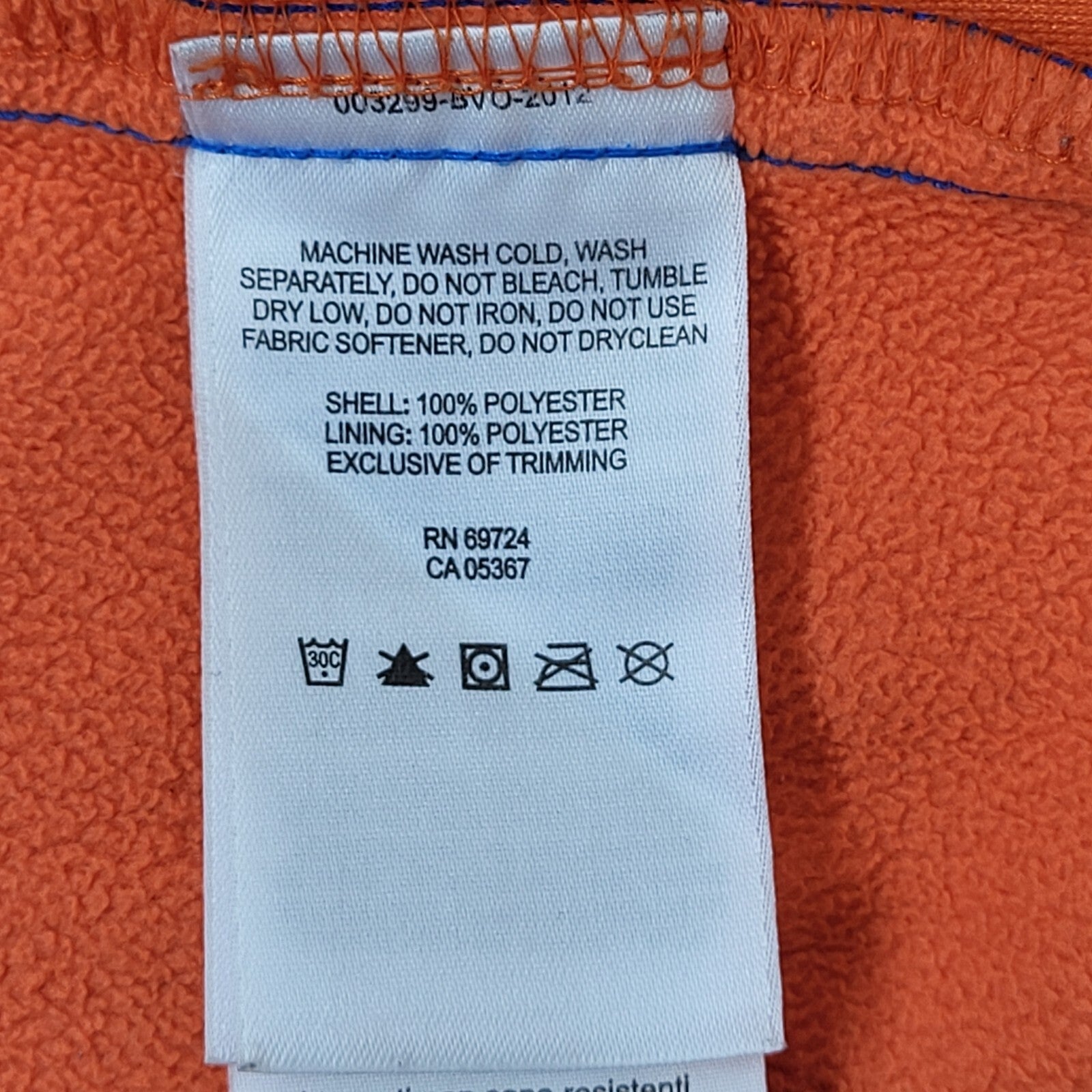 Columbia Blue & Orange Fleece Lined Hooded Jacket Women's Size Large